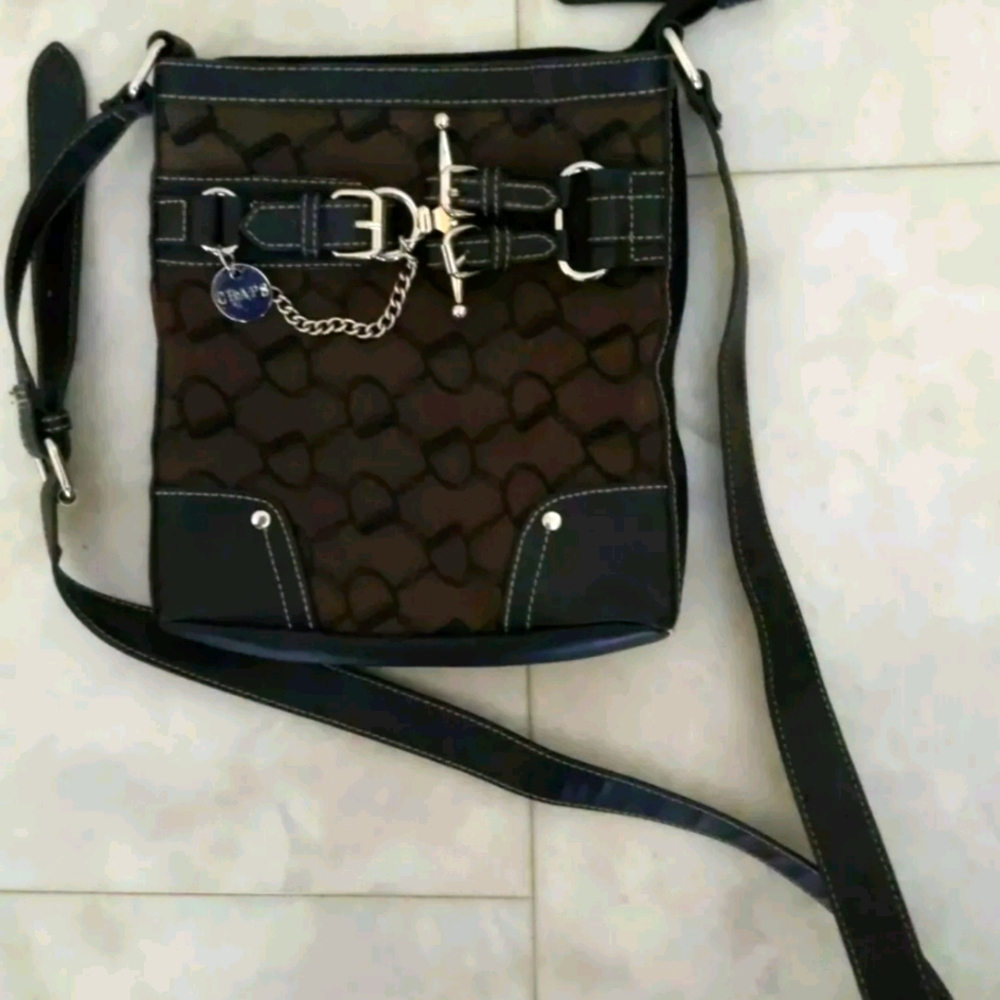 Chaps Crossbody Purse With Silver
